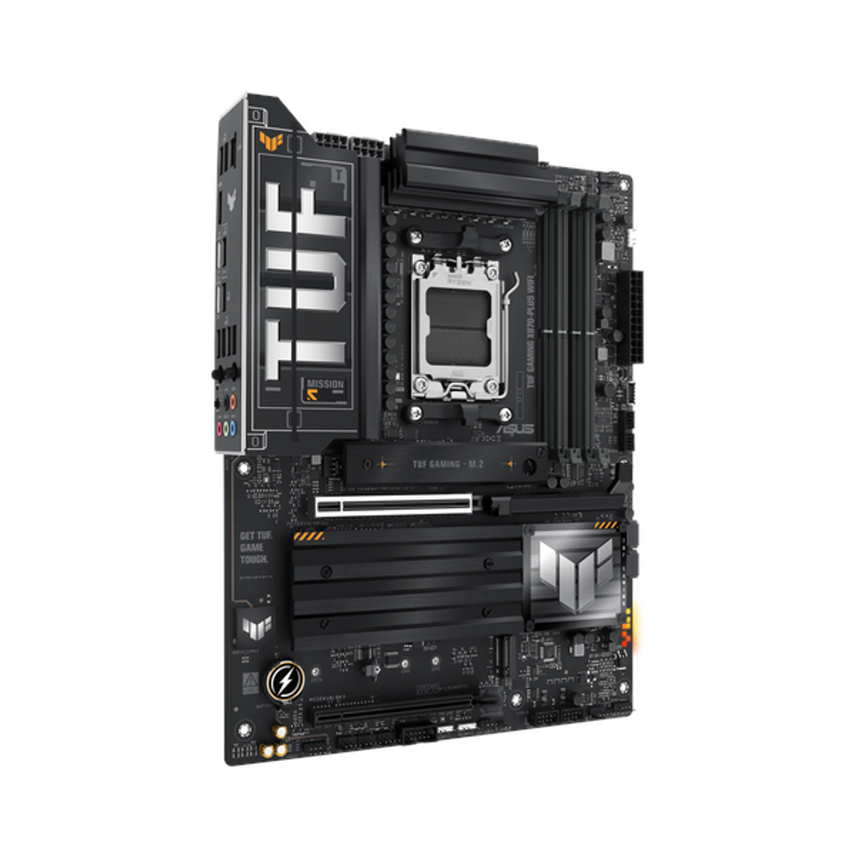 Asus TUF GAMING X870-PLUS WiFi Motherboard, AM5 Socket, ATX Form Factor, DDR5 Ram, PCIe 5.0 With SafeSlot Core+, Wi-Fi 7, Bluetooth v5.4, HDMI, Thunderbolt 4, Realtek 2.5Gb Ethernet With TUF LANGuard, Aura Sync, 1 Year Warranty | 90MB1IU0-M0EAY0