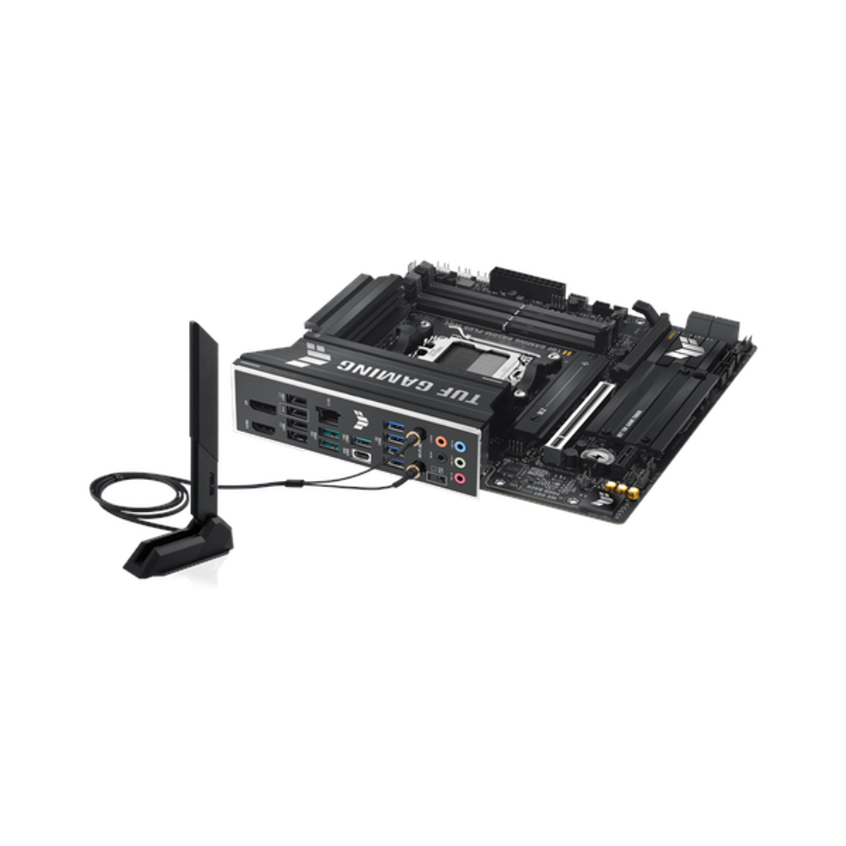 Asus TUF GAMING B850M-PLUS WiFi Motherboard, AM5 Socket, micro-ATX Form Factor, DDR5 Ram, PCIe 5.0 With SafeSlot Core+, Wi-Fi 6E, Bluetooth v5.3, HDMI, DisplayPort, Realtek 2.5Gb Ethernet With TUF LANGuard, Aura Sync, 1 Year Warranty | 90MB1IY0-M0EAY0