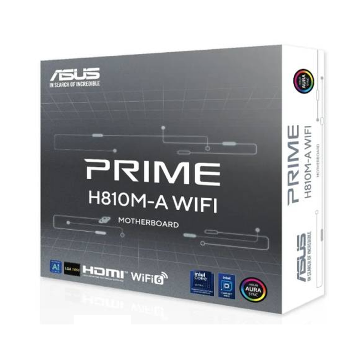 Asus PRIME H810M-A WiFi Motherboard, LGA 1851 Socket, micro-ATX Form Factor, DDR5 Ram, PCIe 4.0 With SafeSlot Core+, USB 5Gbps, HDMI, DisplayPort, WiFi 6, Realtek 1Gb Ethernet With Asus LANGuard, Aura Sync, 1 Year Warranty | 90MB1KJ0-M0EAY0