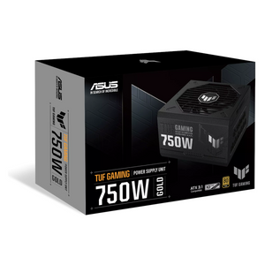 Asus TUF Gaming 80 Plus Gold Power Supply, 750W, Fully Modular, ATX, 0dB Technology, Black, 1 Year Warranty | 90YE00S3-B0NA00