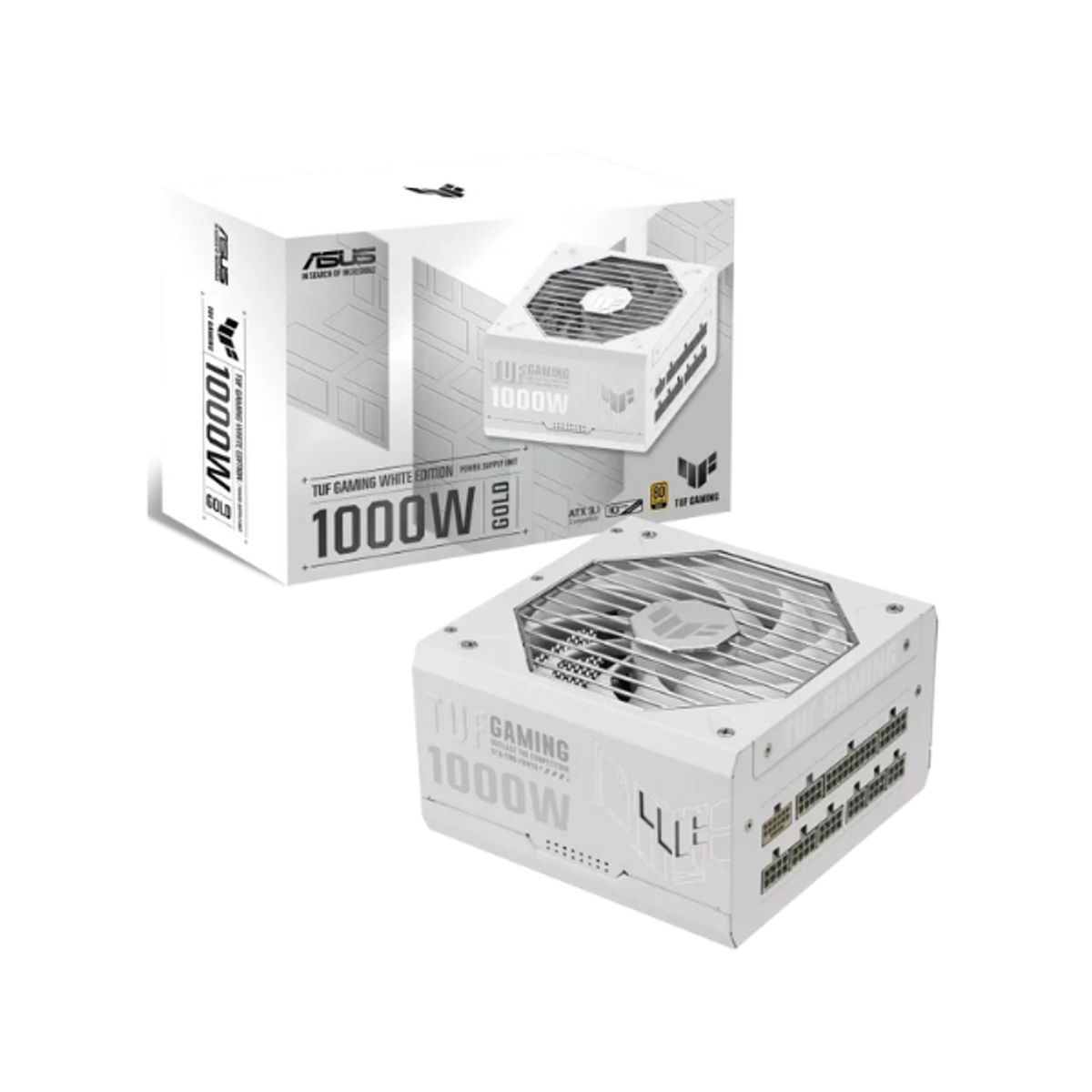 Asus TUF Gaming 80 Plus Gold Power Supply, 1000W, Fully Modular, ATX, White, 1 Year Warranty | 90YE00S5-B0NA00