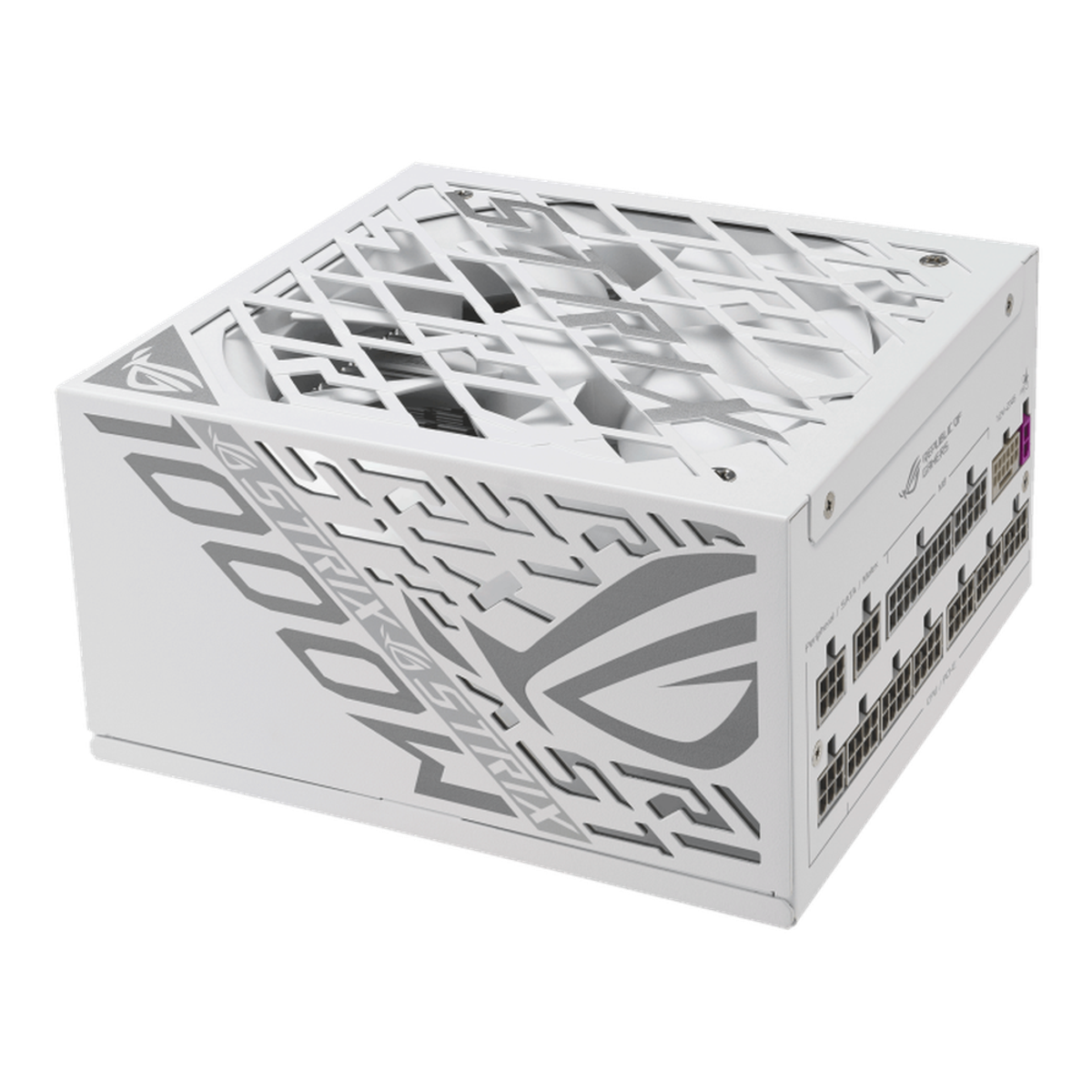 Asus ROG Strix 80 Plus Platinum Power Supply, 1000W, Fully Modular, ATX, PCIe 5.1 Ready, 0dB Technology, White, 1 Year Warranty | 90YE00W4-B0NA00