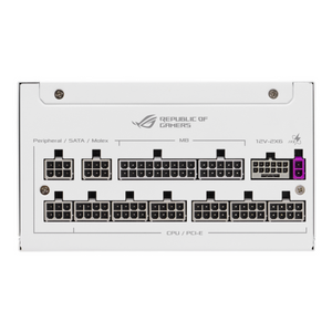 Asus ROG Strix 80 Plus Platinum Power Supply, 1000W, Fully Modular, ATX, PCIe 5.1 Ready, 0dB Technology, White, 1 Year Warranty | 90YE00W4-B0NA00