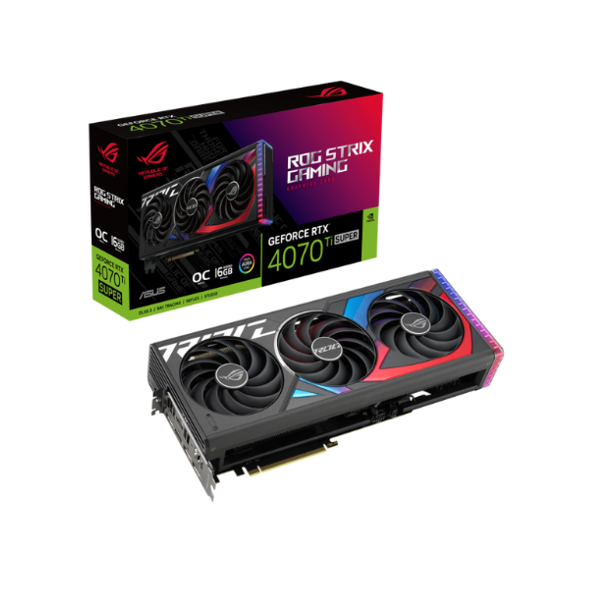 VGA ASUS RTX 4070Ti 16GB DDR6X ROG STRIX GAMING OC SUPER  |  90YV0KG0-M0NA00