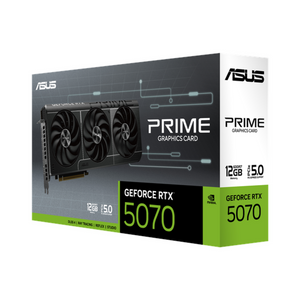 Asus PRIME GeForce RTX 5070 Graphics Card, GDDR7 12GB 192-bit Memory, HDMI 2.1b & DP 2.1b Outputs, PCI Express 5.0, 2542 MHz Core Clock, 28 Gbps Memory Clock, SFF Compatible, 1 Year Warranty | 90YV0M11-M0NA00