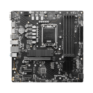 Msi PRO B760M-P Motherboard, LGA 1700 Socket, mATX Form Factor, DDR5 Ram, PCIe 4.0, USB 10Gbps, HDMI 1.4, VGA, Realtek RTL8111H Gigabit LAN, PCI-E Steel Armor, 1 Year Warranty | 911-7E02-026