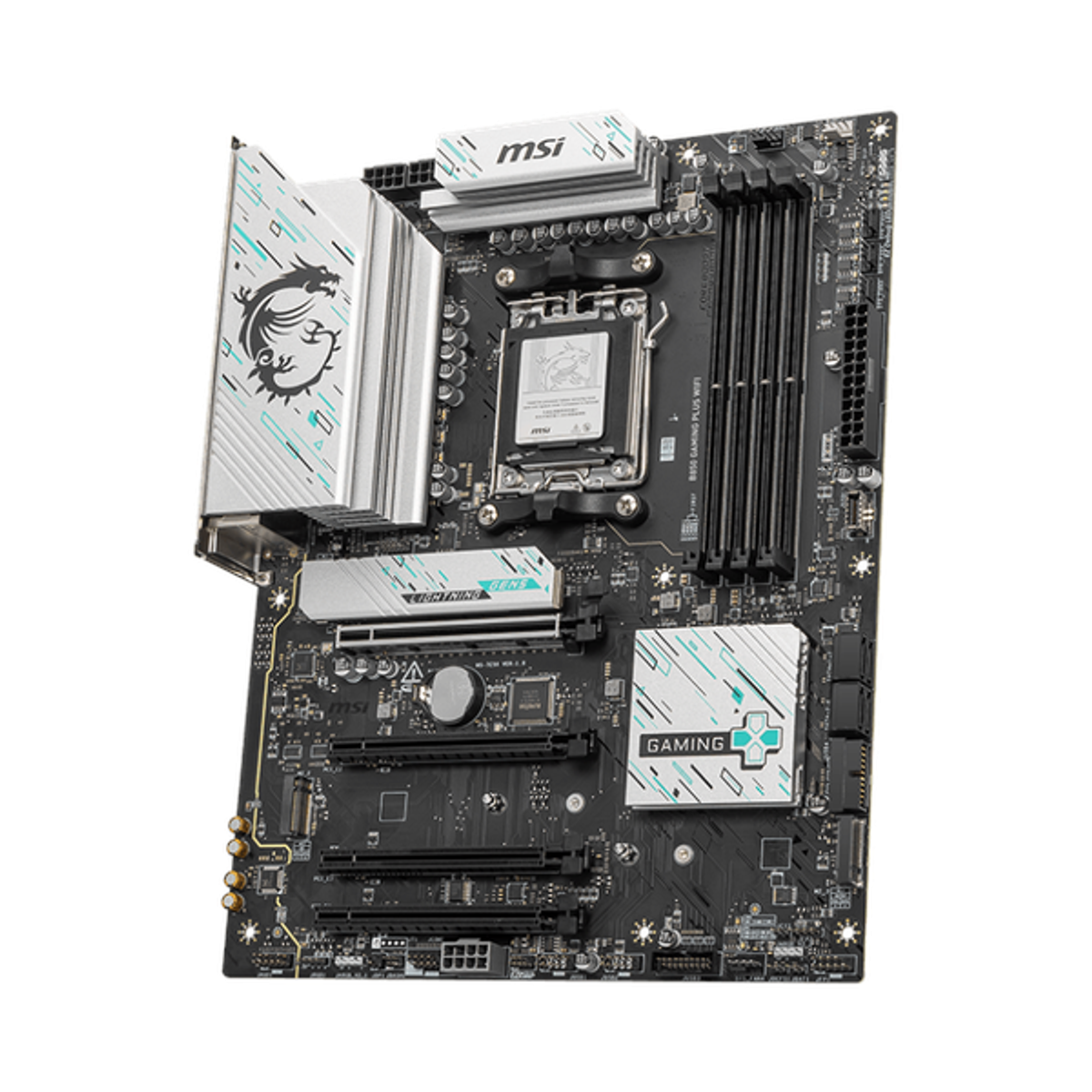 Msi B850 Gaming Plus WiFi Motherboard, AM5 Socket, ATX Form Factor, DDR5 Ram, PCIe 5.0, Wi-Fi 7 With EZ Antena, Bluetooth 5.4, USB 10Gbps, 5G LAN, EZ M.2 Shield Frozr II, 1 Year Warranty | 911-7E56-001-007