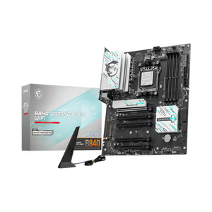 Msi B840 Gaming Plus WiFi Motherboard, AM5 Socket, ATX Form Factor, DDR5 Ram, PCIe 4.0, Wi-Fi 7, Bluetooth 5.4, USB 10Gbps, 2.5G LAN, 1 Year Warranty | 911-7E57-002