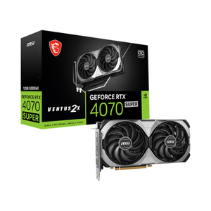 Msi GeForce RTX 4070 Super VENTUS 2X OC Edition Graphics Card, GDDR6X 12GB 192-bit Memory, HDMI 2.1a & DP 1.4a Outputs, PCI Express 4.0, 2565 MHz OC Boost Clock, 21 Gbpsâ Memory Clock, 1 Year Warranty | 912-V513-829