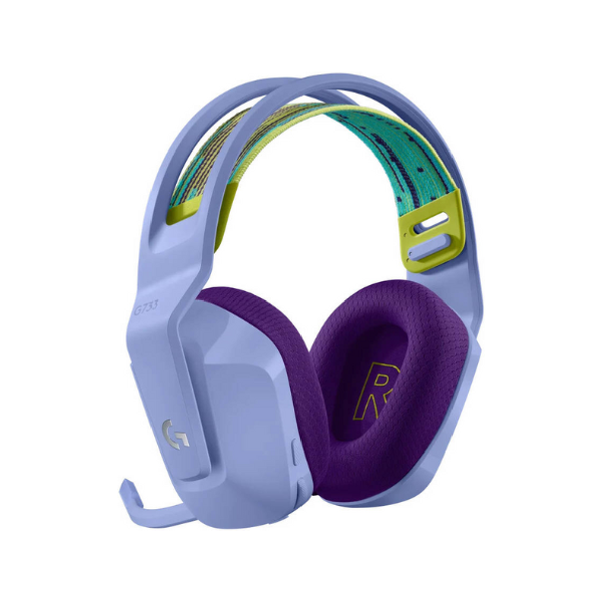 Logitech G733 LightSpeed Wireless Gaming LightSync RGB Headset, Lilac, 1 Year Warranty | 981-000890