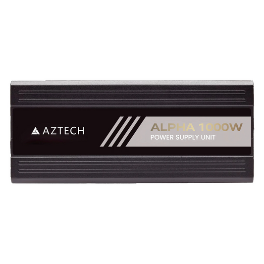 AZTECH Alpha 80 Plus Gold Power Supply, 1000W, Fully Modular, ATX, Black, 1 Year Warranty | AZTECH-ALPHA-1000W