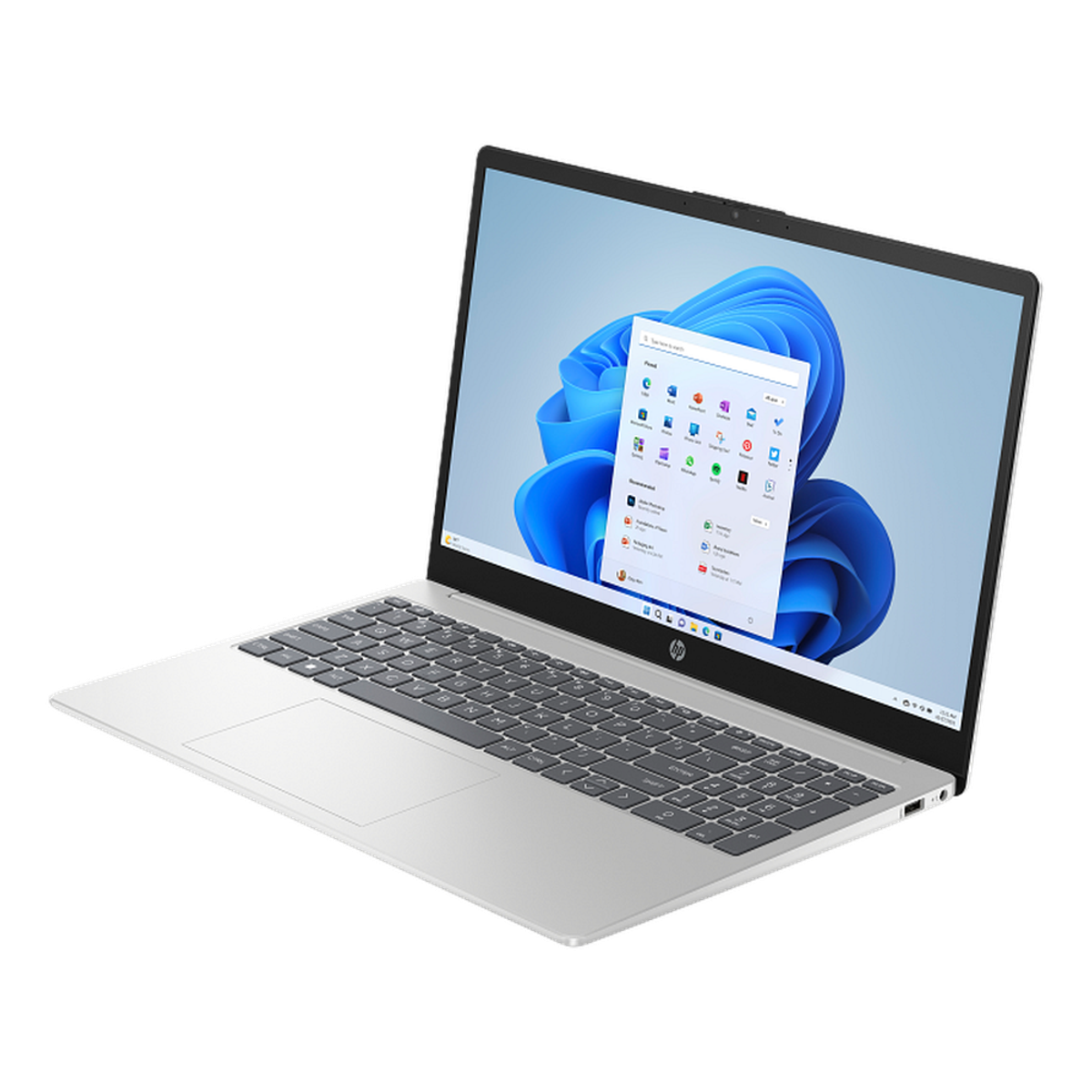 HP 15-FD0213NE Laptop, Intel Core i7-1255U Processor, 16GB RAM, 512GB SSD, 15.6" FHD Display, Windows 11 Home, English & Arabic Keyboard, Silver, 1 Year Warranty | B21RHEA