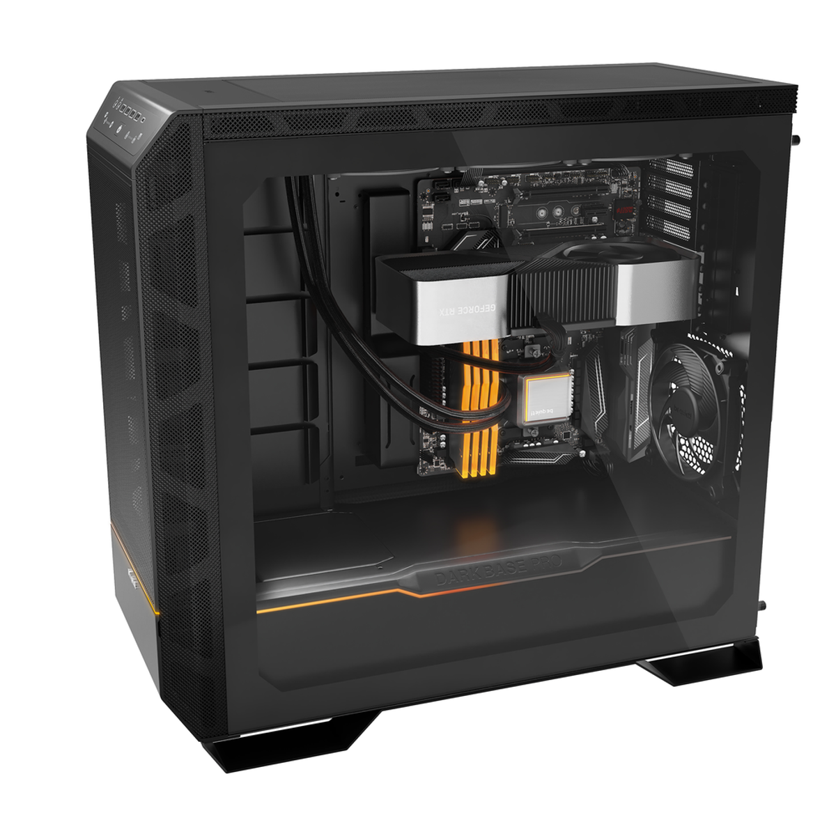 BE QUIET! Dark Base Pro 901 E-ATX PC Case, Tempered glass Side Panel, Touch-sensitive I/O panel, 3 x Silent Wings 4 PWM fans, Full Size GPU Support, USB 3.2 Gen 2, Black, 1 Year Warranty | BGW50