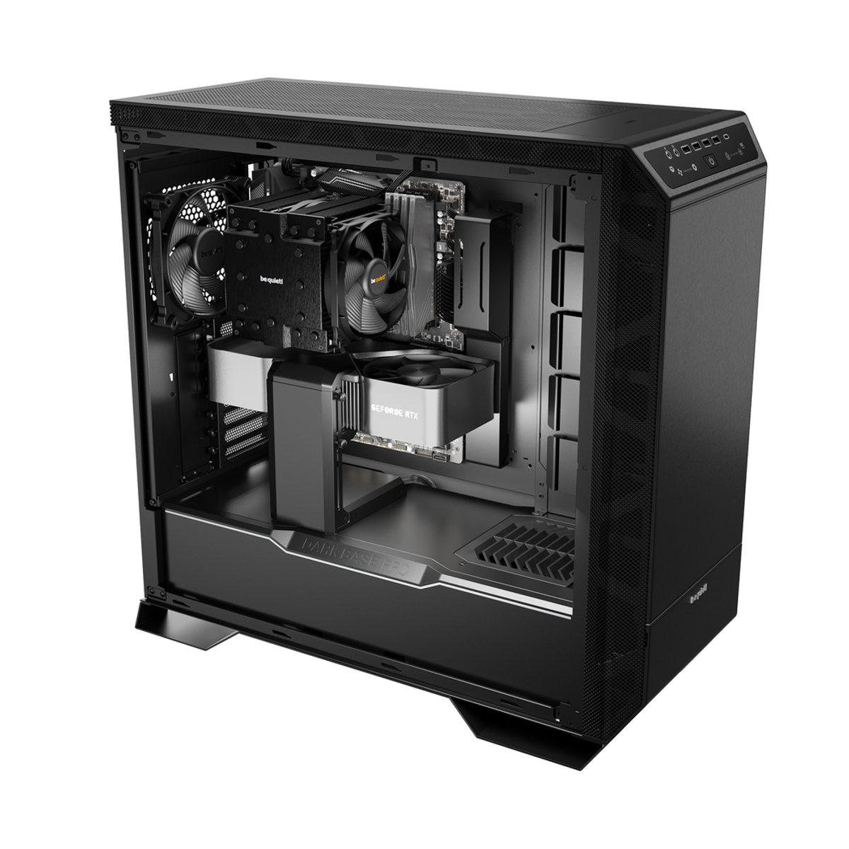 BE QUIET! Dark Base Pro 901 E-ATX PC Case, Tempered glass Side Panel, Touch-sensitive I/O panel, 3 x Silent Wings 4 PWM fans, Full Size GPU Support, USB 3.2 Gen 2, Black, 1 Year Warranty | BGW50