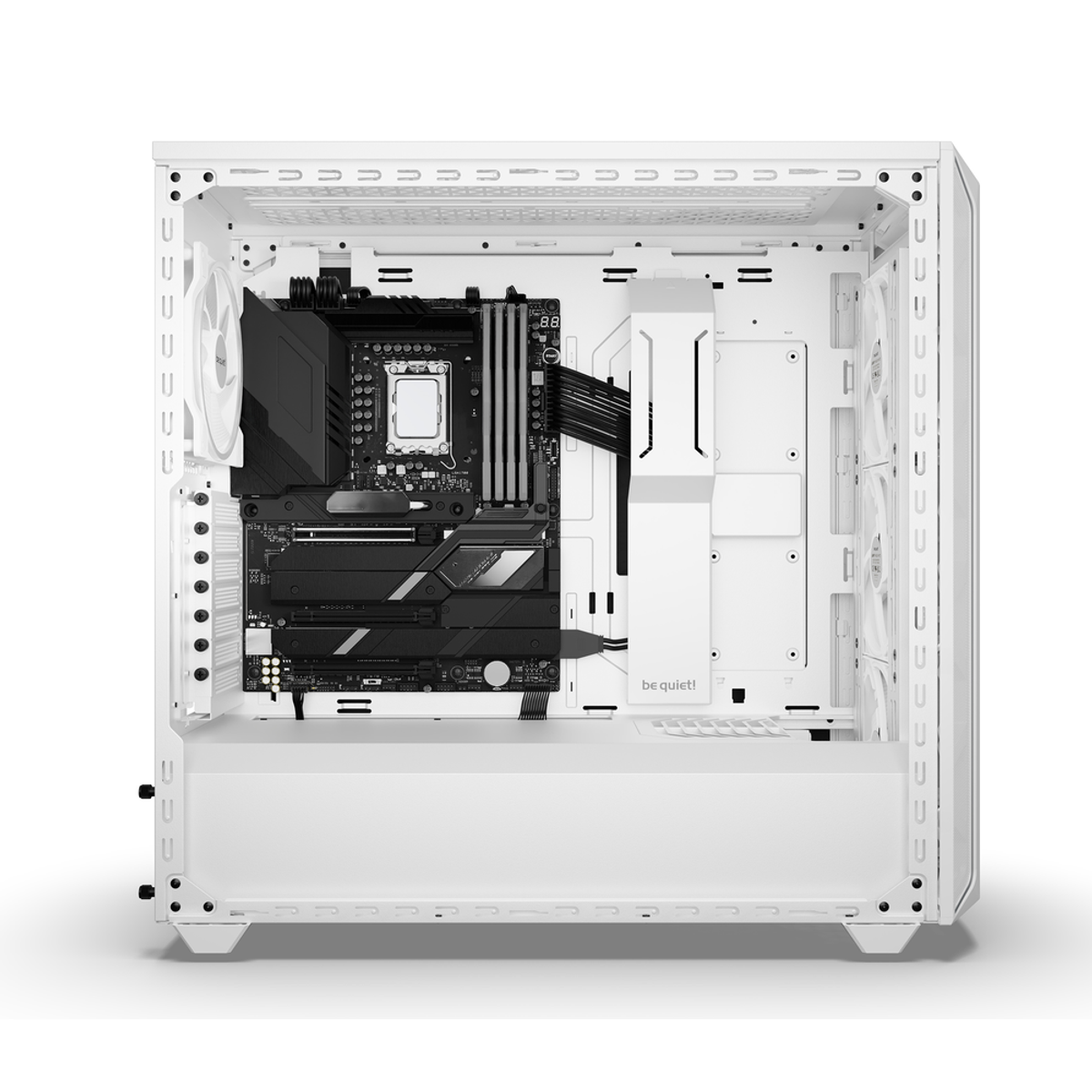 BE QUIET! Shadow Base 800 FX E-ATX PC Case, Tempered glass Side Panel, 4 x Silent Wings Fans with PWM and ARGB Hub, Full Size GPU Support, USB 3.2 Gen 2, White, 1 Year Warranty | BGW64