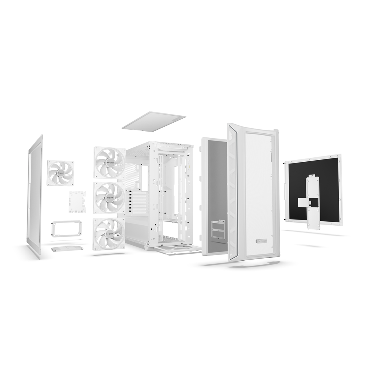 BE QUIET! Shadow Base 800 FX E-ATX PC Case, Tempered glass Side Panel, 4 x Silent Wings Fans with PWM and ARGB Hub, Full Size GPU Support, USB 3.2 Gen 2, White, 1 Year Warranty | BGW64