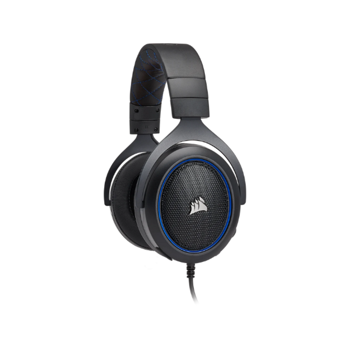 Corsair HS50 Stereo Gaming Headset, Cable Length:1.8m, Blue, 1 Year Warranty | CA-9011172-NA