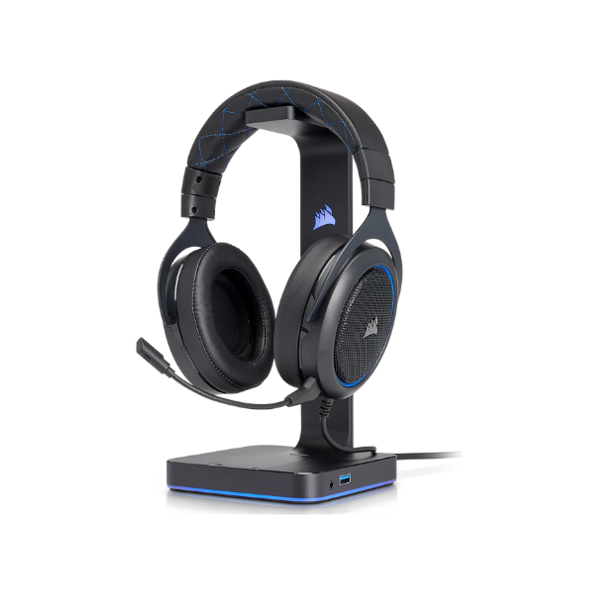 Corsair HS50 Stereo Gaming Headset, Cable Length:1.8m, Blue, 1 Year Warranty | CA-9011172-NA