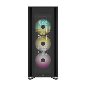 Corsair iCUE 7000X RGB Full-Tower ATX PC Case, Tempered Glass Side Window, 4 x Corsair SP140 RGB Elite Fans, 450mm GPU Support, USB 3.2 Gen 2, Black, 1 Year Warranty | CC-9011226-WW