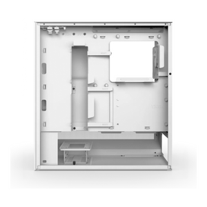 NZXT H5 Flow ATX Mid-Tower Case, Ultra Clear Tempered Glass Side Panel, 1 x F120Q (CV) Fan, Full-Size GPU Support, USB 3.2 Gen2x2, Tool-Free Access, White, 1 Year Warranty | CC-H52FW-01