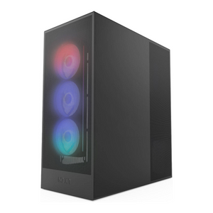 NZXT H7 Flow RGB ATX Mid-Tower Airflow Case, Dark Tinted Tempered Glass Side Window, F360 RGB Core Fan Included, Full-Size GPU Support, USB 3.2 Gen2x2, Tool-Free Access, Black, 1 Year Warranty | CM-H72FB-R1
