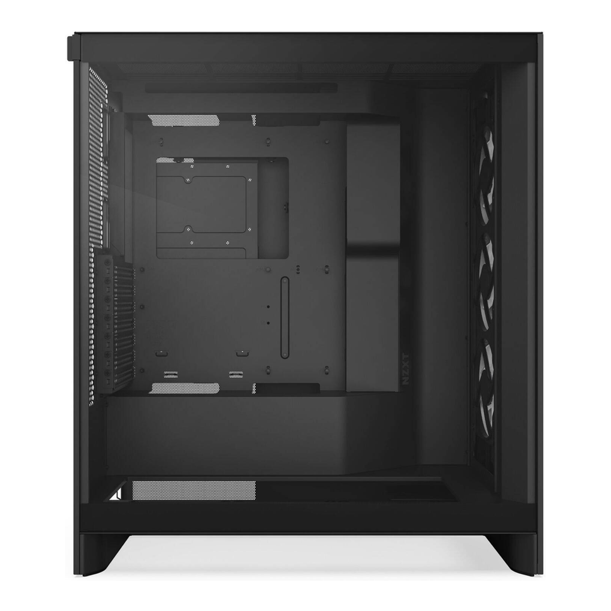 NZXT H7 Flow RGB ATX Mid-Tower Airflow Case, Dark Tinted Tempered Glass Side Window, F360 RGB Core Fan Included, Full-Size GPU Support, USB 3.2 Gen2x2, Tool-Free Access, Black, 1 Year Warranty | CM-H72FB-R1