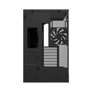 NZXT H9 Flow RGB Large Dual-Chamber Mid-Tower ATX Airflow Case, Dark Tinted Tempered Glass Side Window, 1 x F120Q (CV) Fan, 1 x F420 RGB Core Fan, Full-Size GPU Support, USB 3.2 Gen2x2, Black, 1 Year Warranty | CM-H92FB-R1