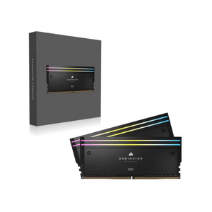 Corsair Dominator Titanium RGB Memory Kit, 32GB (2x16GB), DDR5 DRAM, 6400 MT/s, CL-32, Black, 1 Year Warranty | CMP32GX5M2B6400C32