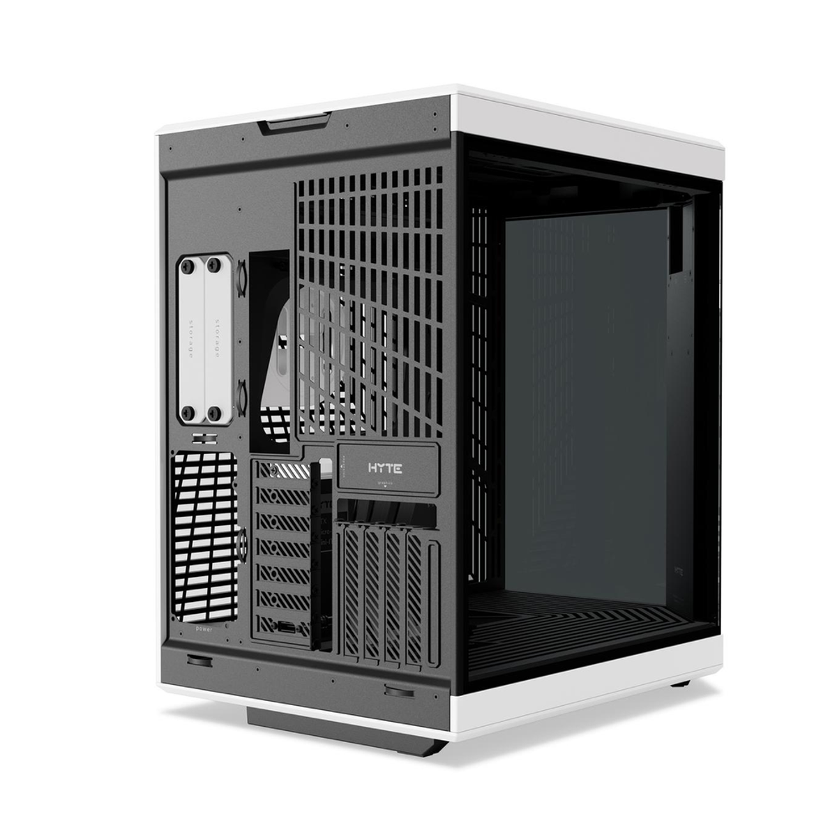 Hyte Y70 Touch Infinite Dual Chamber Mid-Tower ATX Case, 3-Piece Panoramic Glass, 14.9" Integrated IPS Touchscreen Display, 422mm GPU Support, USB 3.2 Gen 2, Panda (Black & White), 1 Year Warranty | CS-HYTE-Y70TI-WB