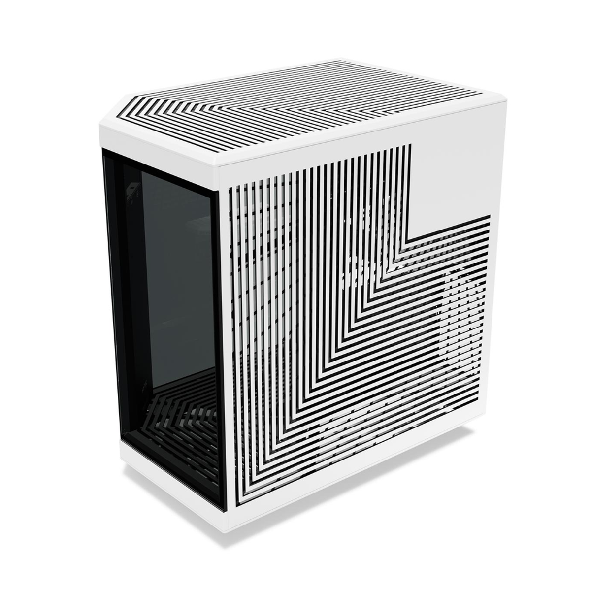Hyte Y70 Touch Infinite Dual Chamber Mid-Tower ATX Case, 3-Piece Panoramic Glass, 14.9" Integrated IPS Touchscreen Display, 422mm GPU Support, USB 3.2 Gen 2, Panda (Black & White), 1 Year Warranty | CS-HYTE-Y70TI-WB