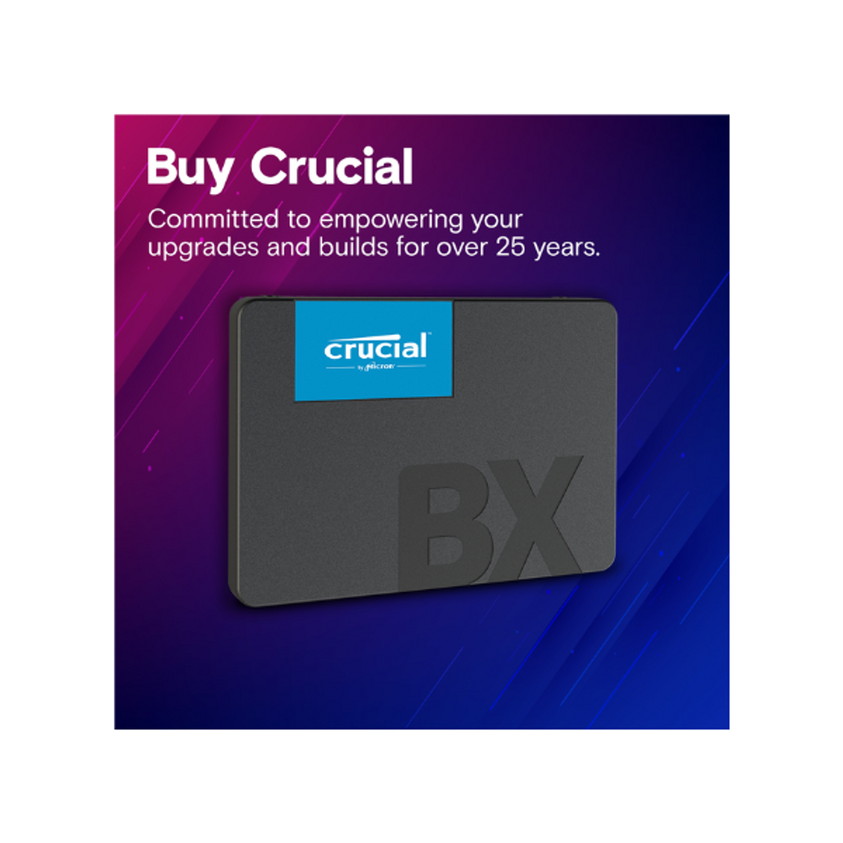 Crucial BX500 500GB 3D NAND SATA 2.5-inch SSD, 1 Year Warranty | CT500BX500SSD1