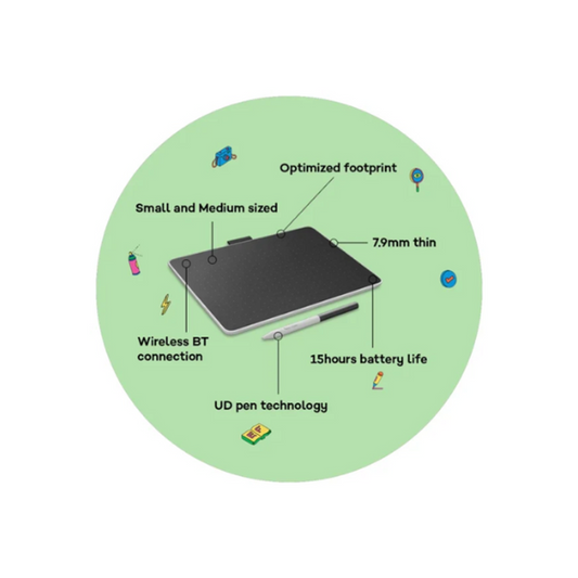 Wacom One Pen Tablet Medium Size, 1 Year Warranty | CTC6110WLW1B