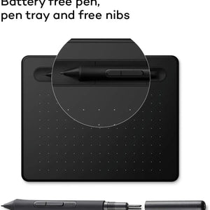 Wacom Intuos Small Black Graphic Tablet for Painting, Sketching and Photo Retouching Ã¢Â€Â“ Ideal for Work from Home & Remote Learning | CTL-4100K-N
