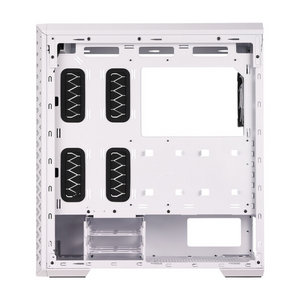 XPG Defender Pro Mid-Tower E-ATX PC Case, Tempered Glass Side Panel With Mesh Panel Design, 3 x XPG VENTO ARGB 120mm Fans, 400mm GPU Support, USB 3.0, White, 1 Year Warranty | DEFENDERPRO-WHCWW