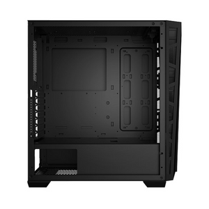 XIGMATEK Cyclops Black E-ATX PC Case, Tempered Glass Side Panel With Mesh Front Grill, 2 x 120mm COUGAR RGB Fans, 350mm GPU Support, USB 3.0, Black, 1 Year Warranty | EN44290