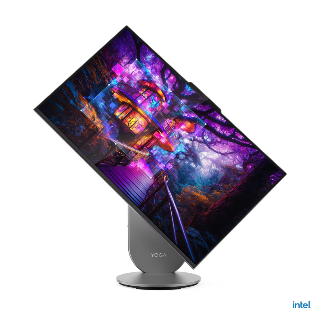 Lenovo Yoga AIO 27IAH10 All-in-One Desktop Intel Core Ultra 9 285H Processor, 32 GB RAM, 1TB SSD, 27" (2560x1440) QHD Display, Windows 11 Home, Luna Grey, English & Arabic Keyboard, 1 Year Warranty | F0J2001SAX