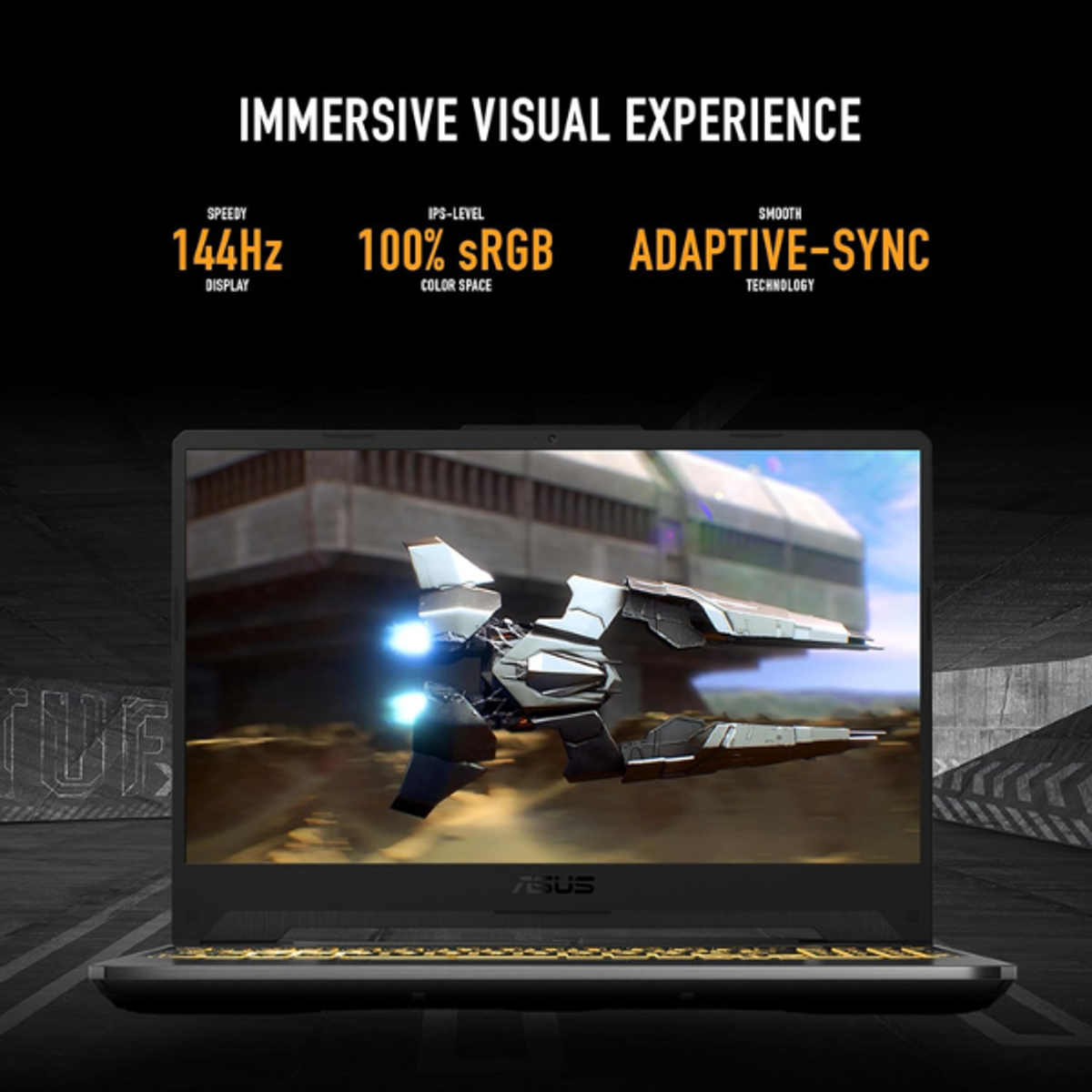 ASUS TUF Gaming A15 AMD Ryzen 7 7435HS Mobile Processor, 16GB RAM, 512GB SSD, 4GB NVIDIA RTX 3050, 15.6" FHD Display, 144Hz, Windows 11 Home, English & Arabic Keyboard, Graphite Black, 1 Year Warranty | FA506NCR-HN044W