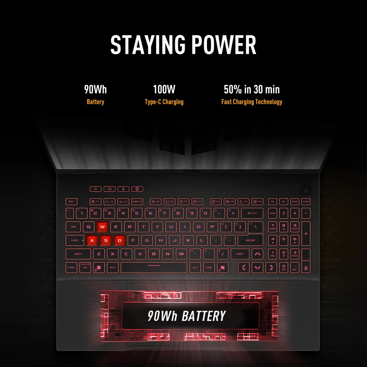 Asus TUF A16 Gaming Laptop, AMD Ryzen 9 8940HX Processor, 16GB RAM, 1TB SSD, 8GB Nvidia RTX 5060 Graphics, 16