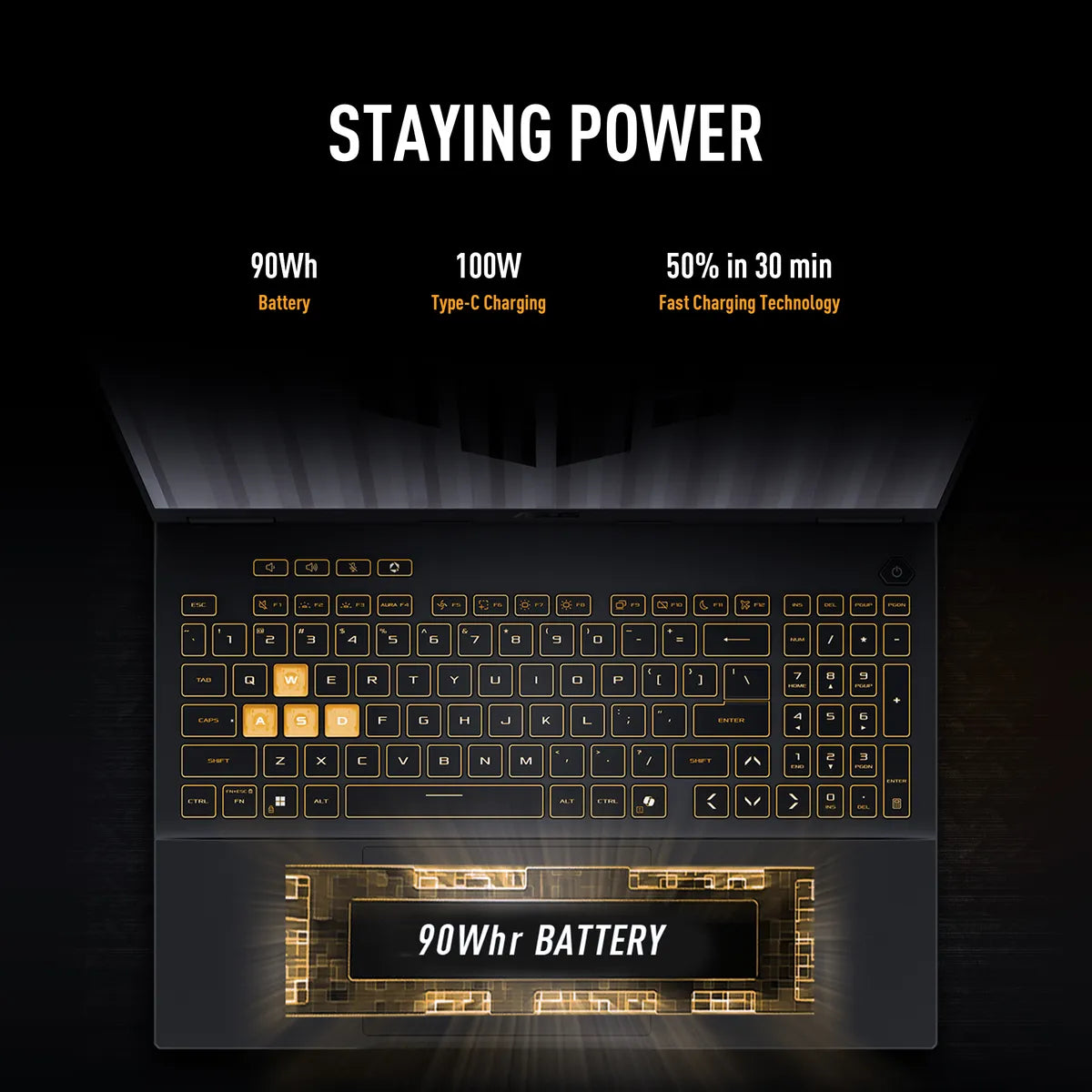 ASUS TUF Gaming F16 Intel Core i7 14650HX Processor, 16GB RAM, 1TB SSD, 8GB NVIDIA RTX 5060, 16" FHD 165HZ Display, Windows 11 Home, English & Arabic Keyboard, Jaeger Gray, 1 Year Warranty | FX608JMR-RV010W