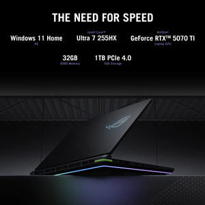 Asus ROG Strix G16 G615LR Gaming Laptop Intel Core Ultra 7 255HX Processor, 32GB RAM, 1TB SSD, 12GB NVIDIA RTX 5070Ti, 16