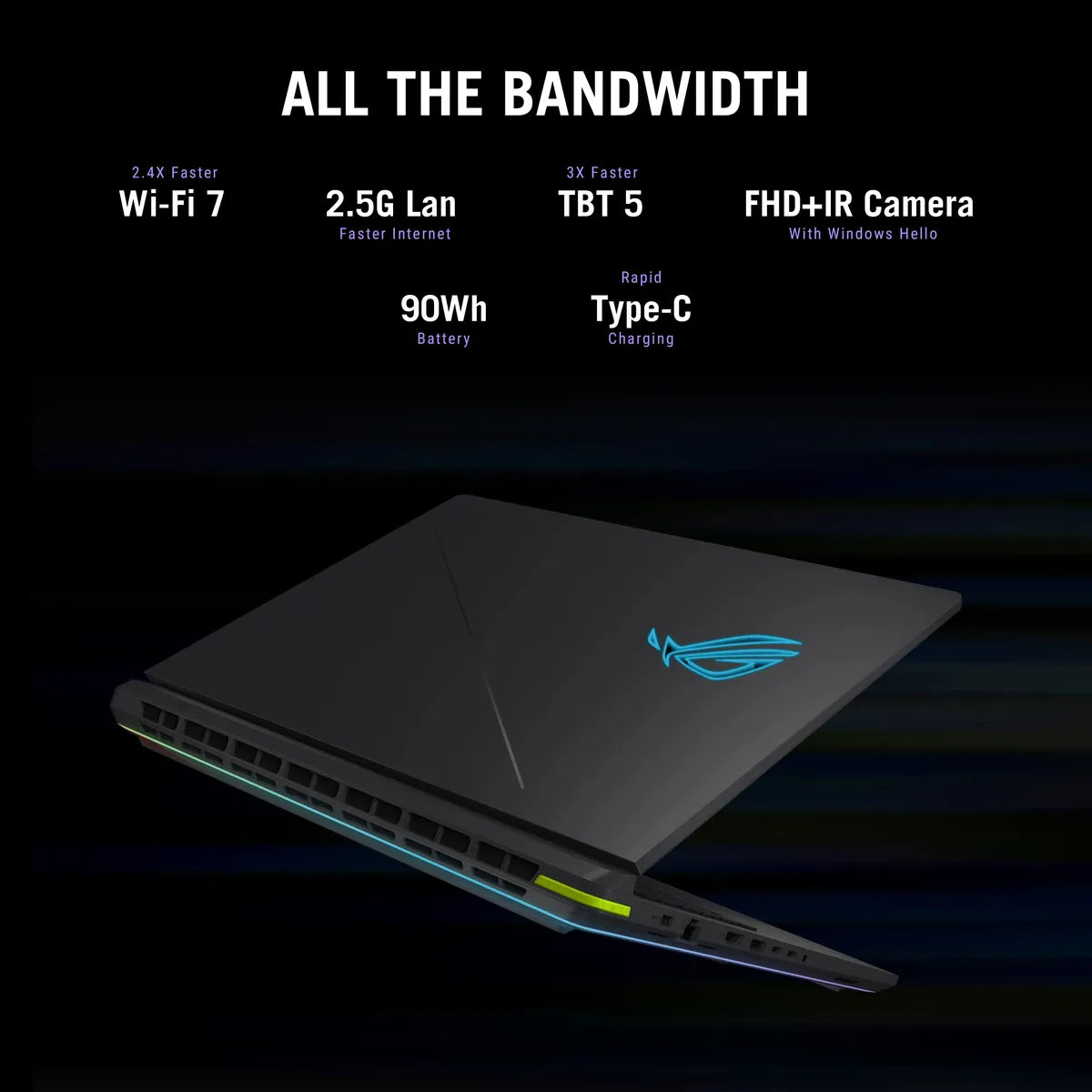 Asus ROG Strix G16 G615LR Gaming Laptop Intel Core Ultra 7 255HX Processor, 32GB RAM, 1TB SSD, 12GB NVIDIA RTX 5070Ti, 16" FHD+ 165Hz Display, Windows 11 Home, English Keyboard, 2 Year Warranty | G615LR-RV052W