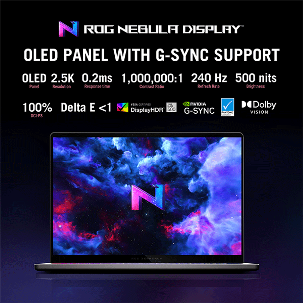 ASUS ROG Zephyrus G16 AMD Ryzen AI 9 HX 370 Processor, 32GB RAM, 1TB SSD, NVIDIA RTX 4060 8GB GDDR6, 16" OLED Display, Windows 11 Home, 2 Year Warranty | GA605WV-AI-OLED9132G