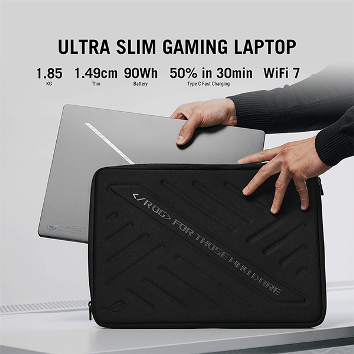 ASUS ROG Zephyrus G16 AMD Ryzen AI 9 HX 370 Processor, 32GB RAM, 1TB SSD, NVIDIA RTX 4060 8GB GDDR6, 16" OLED Display, Windows 11 Home, 2 Year Warranty | GA605WV-AI-OLED9132G