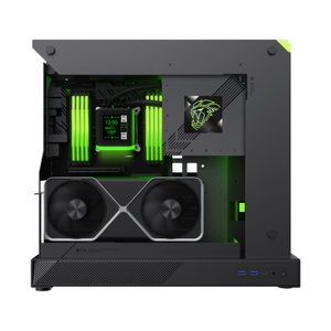 Gamemax BLADE CONCEPT ATX PC Case, Metal Open Air Design With Aggresive Claw-Style RGB Lighting, 400mm GPU Support, USB 3.2 Gen 2, Black, 1 Year Warranty | GM-BLADE-CONCEPT