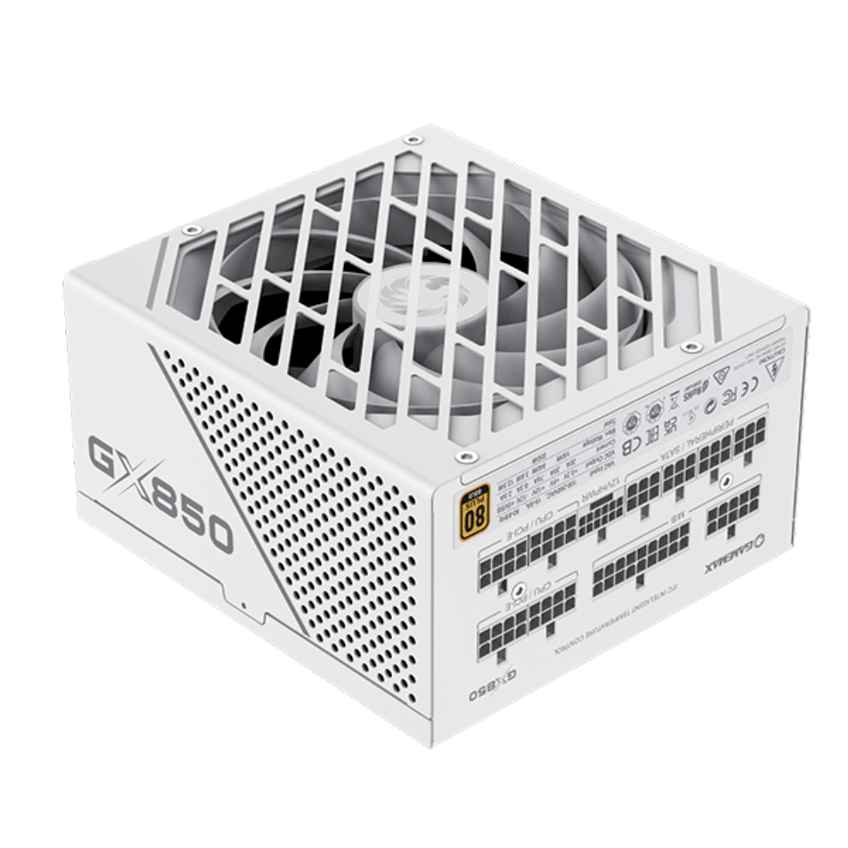 POWER SUPPLY 850W GAMEMAX GX850 PRO GOLD ATX3,PCIe 5 WHITE | GM-GX850-WT