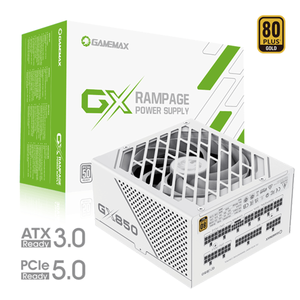 POWER SUPPLY 850W GAMEMAX GX850 PRO GOLD ATX3,PCIe 5 WHITE | GM-GX850-WT
