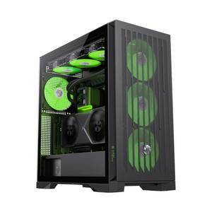Gamemax LEADER 2 E-ATX PC Case, Tempered Glass Left Panel, 4 x 140mm ARGB Fans, 425mm GPU Support, USB 3.2 Gen 2, Black, 1 Year Warranty | GM-LEADER2-BK