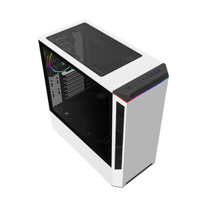 Gamemax Paladin T801 ARGB ATX PC Case, Tempered Glass Side Panel, 1 x ARGB 12cm Rainbow Fan, 360mm GPU Support, USB 3.1 Gen 1, White, 1 Year Warranty | GM-T801-PAL-WH