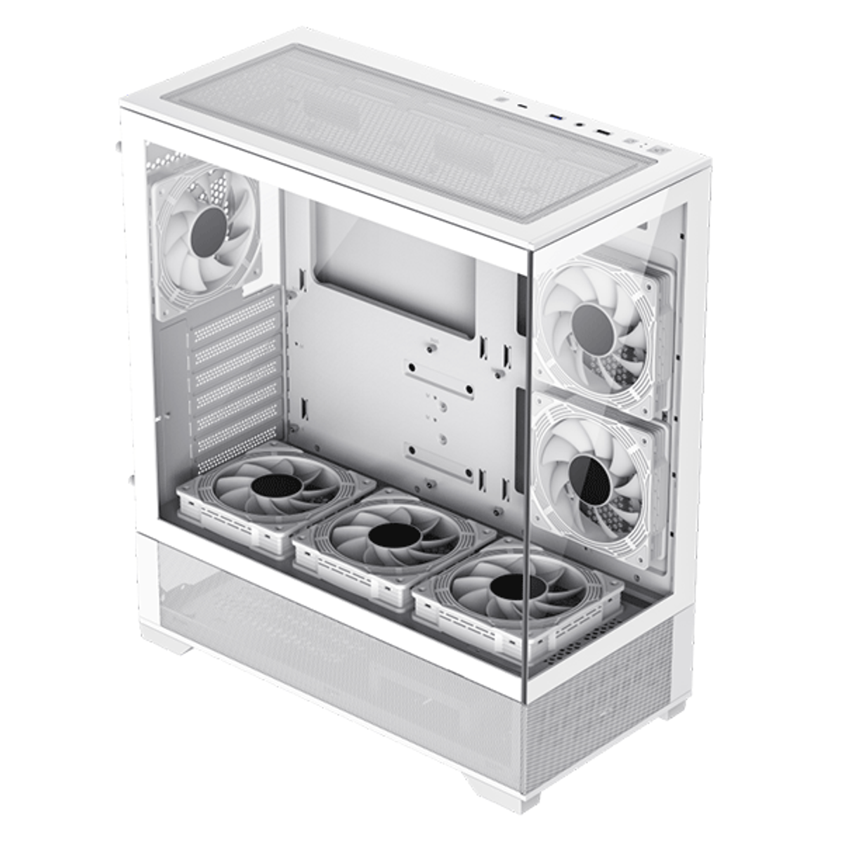 ATX CASE GAMEMAX VISTA AW WHITE WITH 6 FAN | GM-VISTA-AW-WT