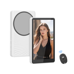 Genuine Reel Buddy Magnetic Selfie Screen, Real-Time Rear Camera Preview with HD Display, Screen Flip Function, 50M Wireless Sync, Bluetooth Remote Included, White, 1 Year Warranty | GN-RBT1WH